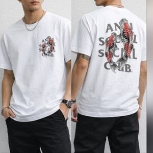 NWT! Anti Social Social Club Koi Garden 3M Reflective T-shirts In White